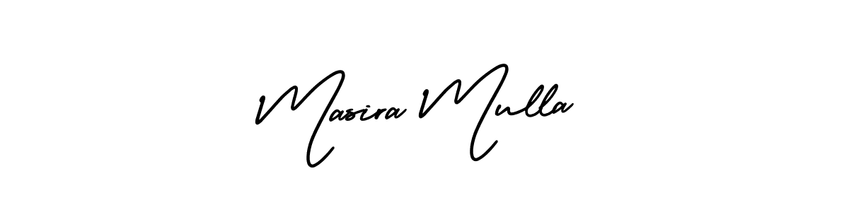 Make a beautiful signature design for name Masira Mulla. With this signature (AmerikaSignatureDemo-Regular) style, you can create a handwritten signature for free. Masira Mulla signature style 3 images and pictures png