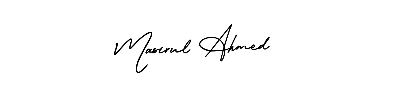 Make a beautiful signature design for name Masirul Ahmed. With this signature (AmerikaSignatureDemo-Regular) style, you can create a handwritten signature for free. Masirul Ahmed signature style 3 images and pictures png