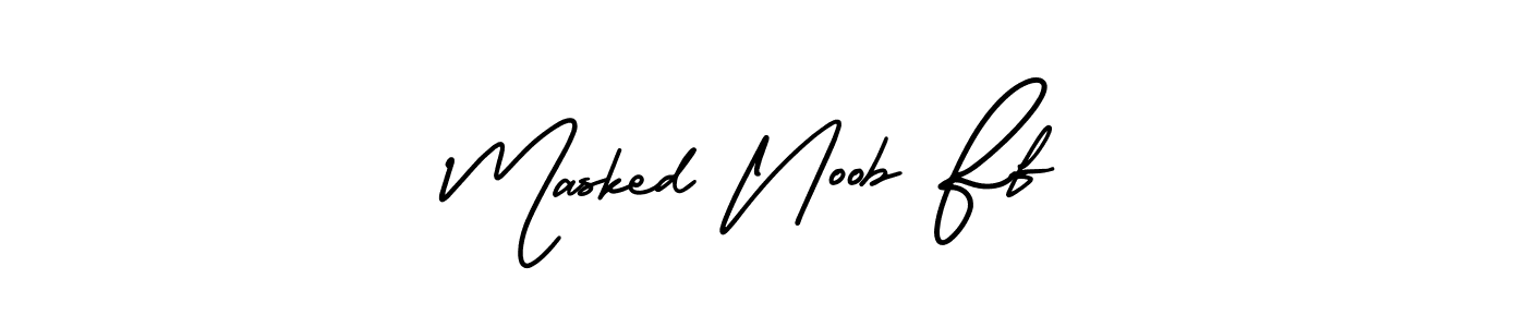 Create a beautiful signature design for name Masked Noob Ff. With this signature (AmerikaSignatureDemo-Regular) fonts, you can make a handwritten signature for free. Masked Noob Ff signature style 3 images and pictures png