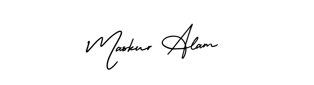 How to Draw Maskur Alam signature style? AmerikaSignatureDemo-Regular is a latest design signature styles for name Maskur Alam. Maskur Alam signature style 3 images and pictures png