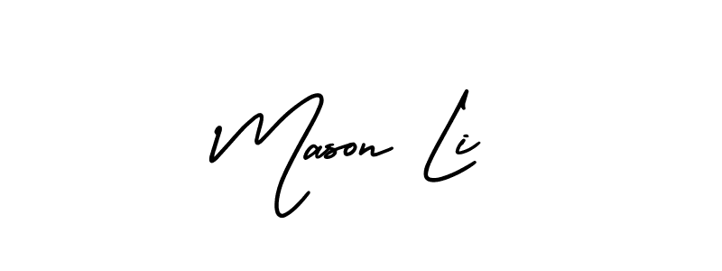 AmerikaSignatureDemo-Regular is a professional signature style that is perfect for those who want to add a touch of class to their signature. It is also a great choice for those who want to make their signature more unique. Get Mason Li name to fancy signature for free. Mason Li signature style 3 images and pictures png