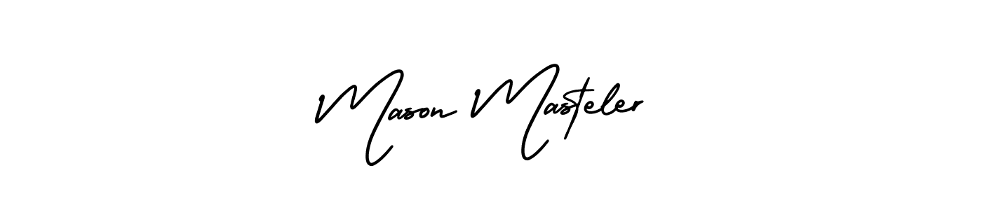 Design your own signature with our free online signature maker. With this signature software, you can create a handwritten (AmerikaSignatureDemo-Regular) signature for name Mason Masteler. Mason Masteler signature style 3 images and pictures png