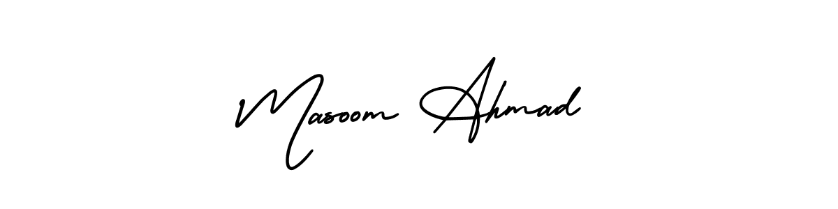 Make a beautiful signature design for name Masoom Ahmad. With this signature (AmerikaSignatureDemo-Regular) style, you can create a handwritten signature for free. Masoom Ahmad signature style 3 images and pictures png
