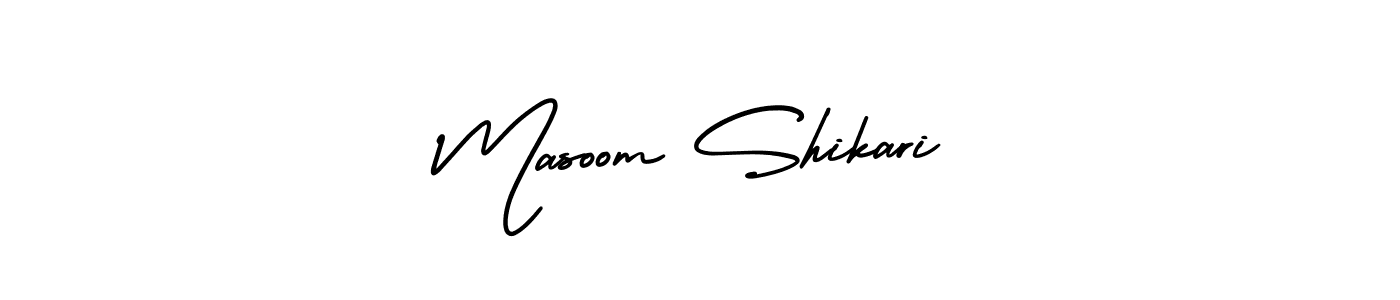 AmerikaSignatureDemo-Regular is a professional signature style that is perfect for those who want to add a touch of class to their signature. It is also a great choice for those who want to make their signature more unique. Get Masoom Shikari name to fancy signature for free. Masoom Shikari signature style 3 images and pictures png