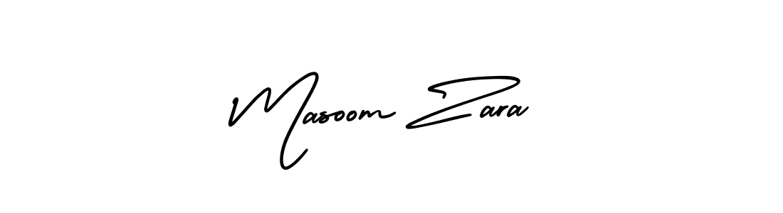 Use a signature maker to create a handwritten signature online. With this signature software, you can design (AmerikaSignatureDemo-Regular) your own signature for name Masoom Zara. Masoom Zara signature style 3 images and pictures png