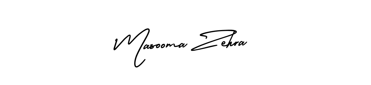 How to make Masooma Zehra signature? AmerikaSignatureDemo-Regular is a professional autograph style. Create handwritten signature for Masooma Zehra name. Masooma Zehra signature style 3 images and pictures png