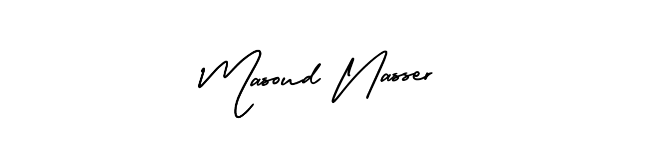 Design your own signature with our free online signature maker. With this signature software, you can create a handwritten (AmerikaSignatureDemo-Regular) signature for name Masoud Nasser. Masoud Nasser signature style 3 images and pictures png