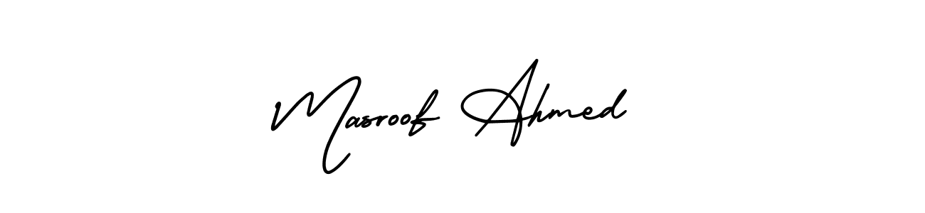 Make a beautiful signature design for name Masroof Ahmed. Use this online signature maker to create a handwritten signature for free. Masroof Ahmed signature style 3 images and pictures png