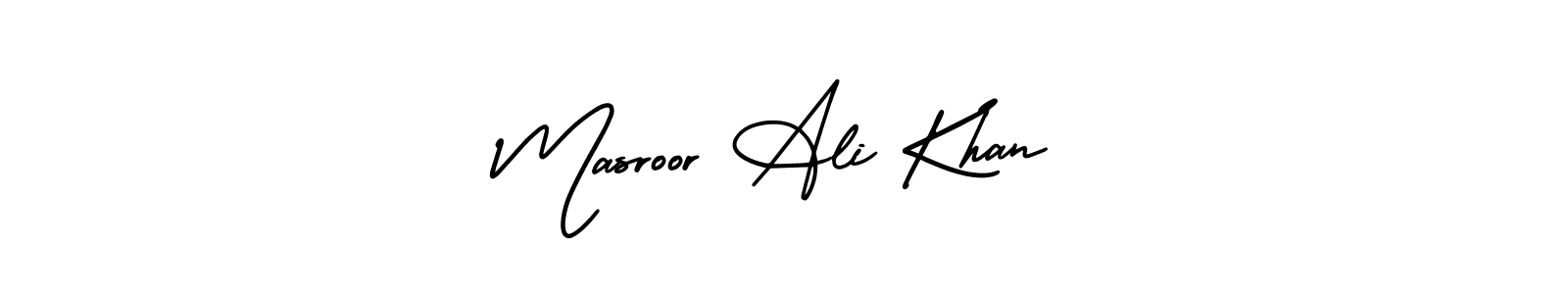It looks lik you need a new signature style for name Masroor Ali Khan. Design unique handwritten (AmerikaSignatureDemo-Regular) signature with our free signature maker in just a few clicks. Masroor Ali Khan signature style 3 images and pictures png