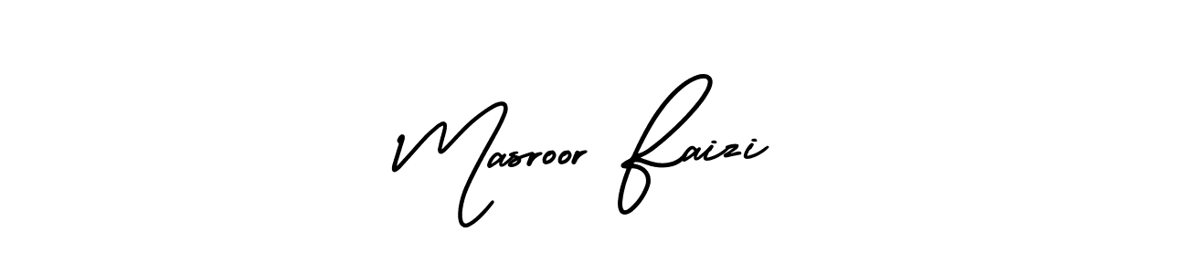 This is the best signature style for the Masroor Faizi name. Also you like these signature font (AmerikaSignatureDemo-Regular). Mix name signature. Masroor Faizi signature style 3 images and pictures png
