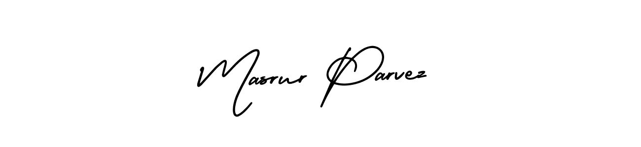 Similarly AmerikaSignatureDemo-Regular is the best handwritten signature design. Signature creator online .You can use it as an online autograph creator for name Masrur Parvez. Masrur Parvez signature style 3 images and pictures png