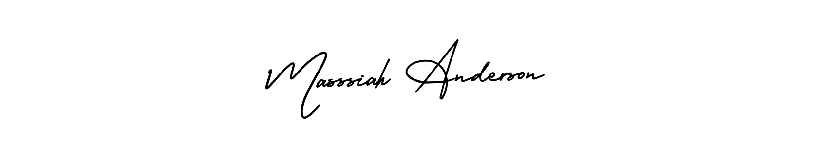 Also You can easily find your signature by using the search form. We will create Masssiah Anderson name handwritten signature images for you free of cost using AmerikaSignatureDemo-Regular sign style. Masssiah Anderson signature style 3 images and pictures png