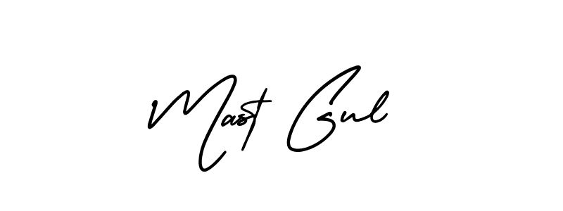 This is the best signature style for the Mast Gul name. Also you like these signature font (AmerikaSignatureDemo-Regular). Mix name signature. Mast Gul signature style 3 images and pictures png