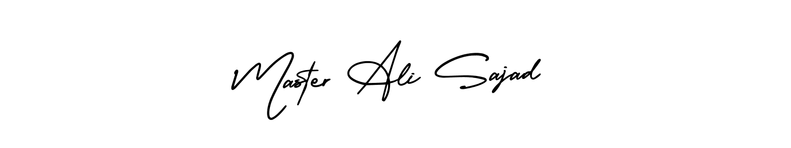 Similarly AmerikaSignatureDemo-Regular is the best handwritten signature design. Signature creator online .You can use it as an online autograph creator for name Master Ali Sajad. Master Ali Sajad signature style 3 images and pictures png