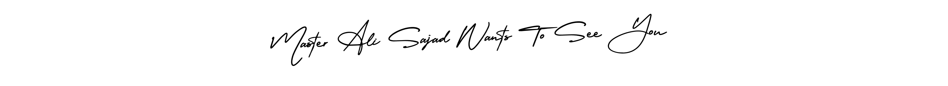 Create a beautiful signature design for name Master Ali Sajad Wants To See You. With this signature (AmerikaSignatureDemo-Regular) fonts, you can make a handwritten signature for free. Master Ali Sajad Wants To See You signature style 3 images and pictures png