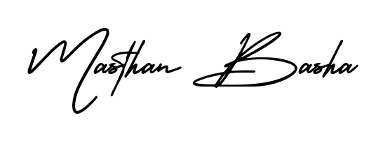 Discover the perfect balance of readability and style for Masthan Basha with AmerikaSignatureDemo-Regular font. Create your dream signature today. Masthan Basha signature style 3 images and pictures png