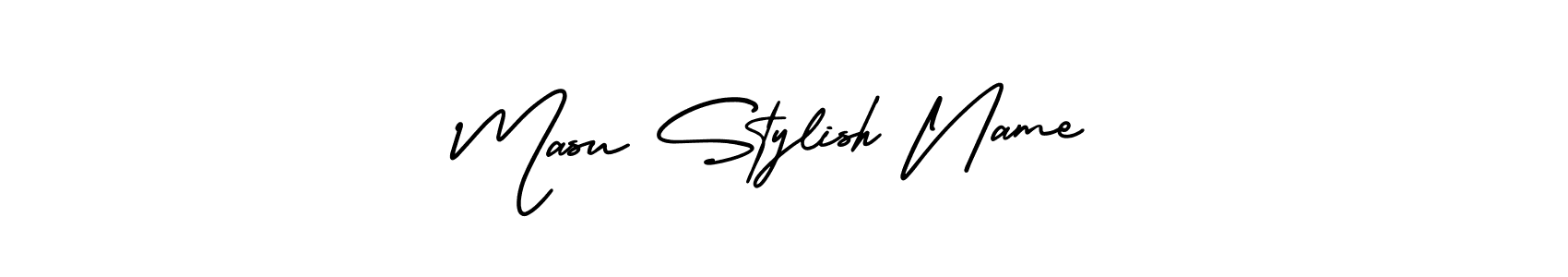 How to Draw Masu Stylish Name signature style? AmerikaSignatureDemo-Regular is a latest design signature styles for name Masu Stylish Name. Masu Stylish Name signature style 3 images and pictures png