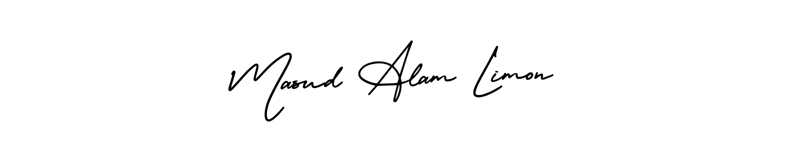 if you are searching for the best signature style for your name Masud Alam Limon. so please give up your signature search. here we have designed multiple signature styles  using AmerikaSignatureDemo-Regular. Masud Alam Limon signature style 3 images and pictures png