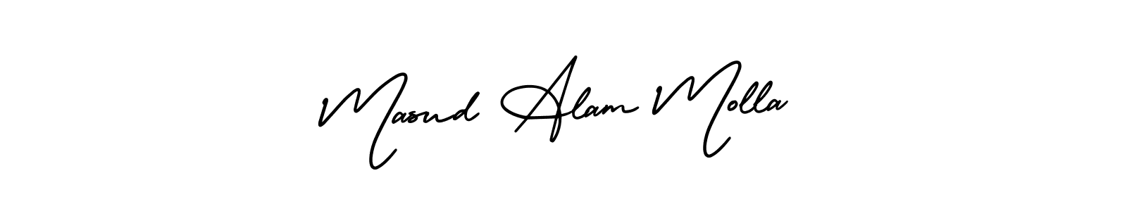 Masud Alam Molla stylish signature style. Best Handwritten Sign (AmerikaSignatureDemo-Regular) for my name. Handwritten Signature Collection Ideas for my name Masud Alam Molla. Masud Alam Molla signature style 3 images and pictures png
