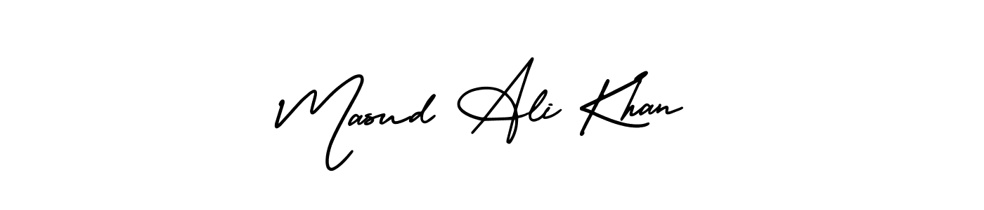 How to make Masud Ali Khan name signature. Use AmerikaSignatureDemo-Regular style for creating short signs online. This is the latest handwritten sign. Masud Ali Khan signature style 3 images and pictures png