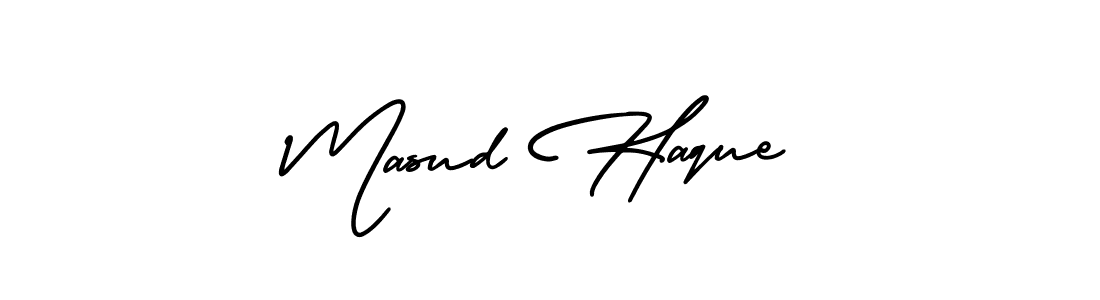 Use a signature maker to create a handwritten signature online. With this signature software, you can design (AmerikaSignatureDemo-Regular) your own signature for name Masud Haque. Masud Haque signature style 3 images and pictures png