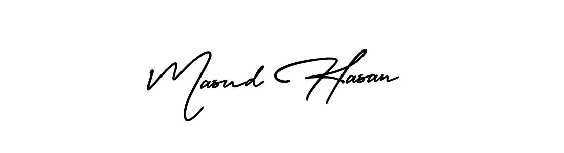 How to make Masud Hasan name signature. Use AmerikaSignatureDemo-Regular style for creating short signs online. This is the latest handwritten sign. Masud Hasan signature style 3 images and pictures png