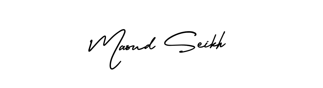 Create a beautiful signature design for name Masud Seikh. With this signature (AmerikaSignatureDemo-Regular) fonts, you can make a handwritten signature for free. Masud Seikh signature style 3 images and pictures png