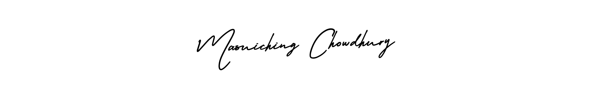 Masuiching Chowdhury stylish signature style. Best Handwritten Sign (AmerikaSignatureDemo-Regular) for my name. Handwritten Signature Collection Ideas for my name Masuiching Chowdhury. Masuiching Chowdhury signature style 3 images and pictures png