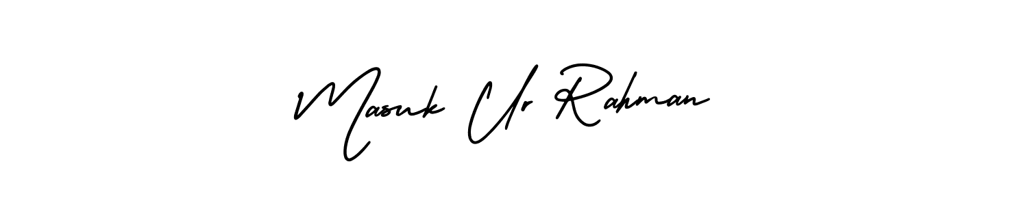 It looks lik you need a new signature style for name Masuk Ur Rahman. Design unique handwritten (AmerikaSignatureDemo-Regular) signature with our free signature maker in just a few clicks. Masuk Ur Rahman signature style 3 images and pictures png