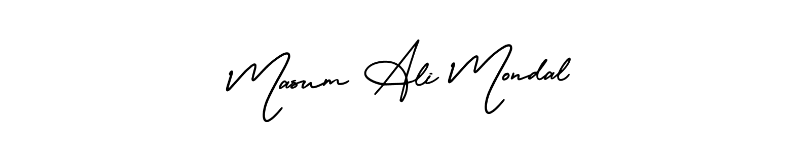 Masum Ali Mondal stylish signature style. Best Handwritten Sign (AmerikaSignatureDemo-Regular) for my name. Handwritten Signature Collection Ideas for my name Masum Ali Mondal. Masum Ali Mondal signature style 3 images and pictures png