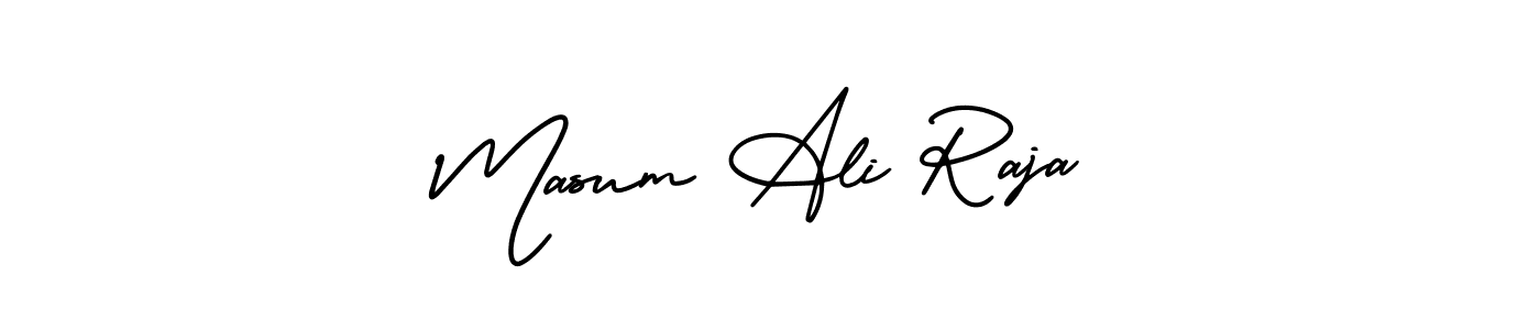 Make a beautiful signature design for name Masum Ali Raja. With this signature (AmerikaSignatureDemo-Regular) style, you can create a handwritten signature for free. Masum Ali Raja signature style 3 images and pictures png