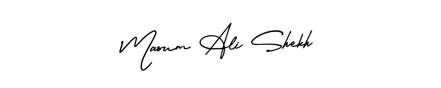 It looks lik you need a new signature style for name Masum Ali Shekh. Design unique handwritten (AmerikaSignatureDemo-Regular) signature with our free signature maker in just a few clicks. Masum Ali Shekh signature style 3 images and pictures png