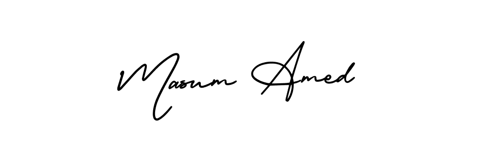 Make a beautiful signature design for name Masum Amed. Use this online signature maker to create a handwritten signature for free. Masum Amed signature style 3 images and pictures png