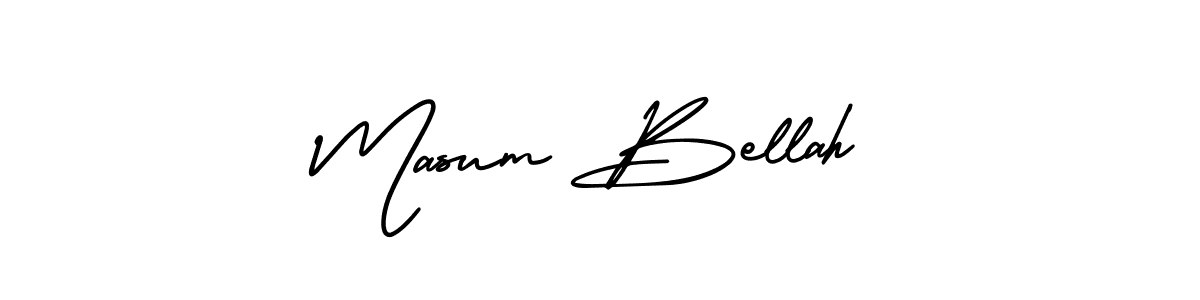 Masum Bellah stylish signature style. Best Handwritten Sign (AmerikaSignatureDemo-Regular) for my name. Handwritten Signature Collection Ideas for my name Masum Bellah. Masum Bellah signature style 3 images and pictures png