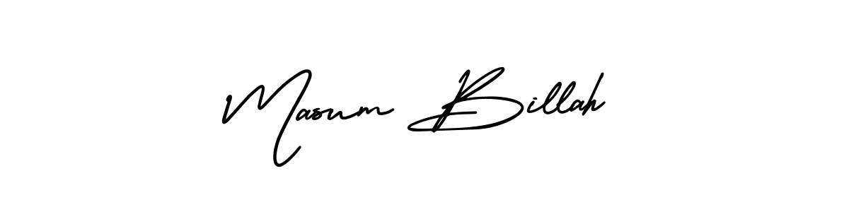 This is the best signature style for the Masum Billah name. Also you like these signature font (AmerikaSignatureDemo-Regular). Mix name signature. Masum Billah signature style 3 images and pictures png