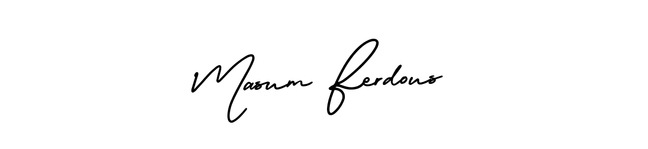 Make a beautiful signature design for name Masum Ferdous. Use this online signature maker to create a handwritten signature for free. Masum Ferdous signature style 3 images and pictures png