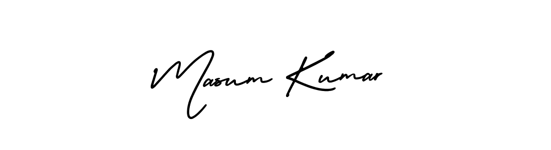 Design your own signature with our free online signature maker. With this signature software, you can create a handwritten (AmerikaSignatureDemo-Regular) signature for name Masum Kumar. Masum Kumar signature style 3 images and pictures png