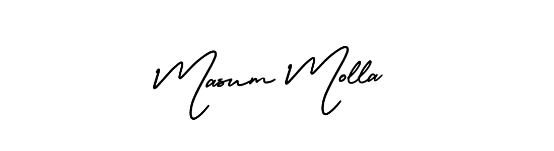 Design your own signature with our free online signature maker. With this signature software, you can create a handwritten (AmerikaSignatureDemo-Regular) signature for name Masum Molla. Masum Molla signature style 3 images and pictures png