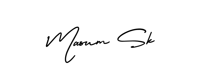 Create a beautiful signature design for name Masum Sk. With this signature (AmerikaSignatureDemo-Regular) fonts, you can make a handwritten signature for free. Masum Sk signature style 3 images and pictures png