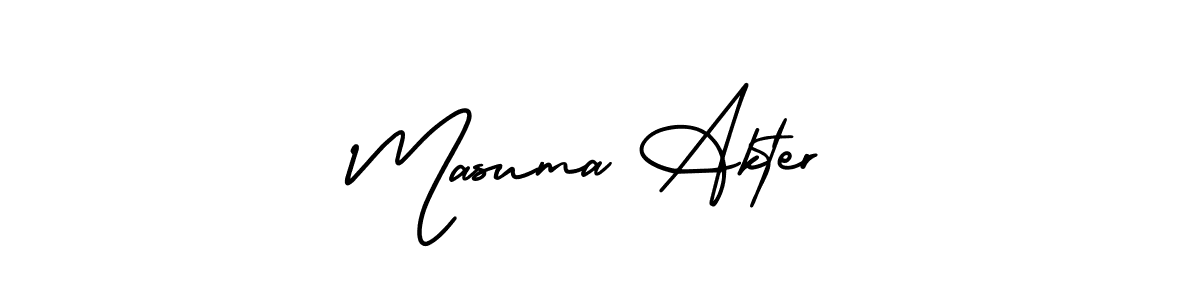 if you are searching for the best signature style for your name Masuma Akter. so please give up your signature search. here we have designed multiple signature styles  using AmerikaSignatureDemo-Regular. Masuma Akter signature style 3 images and pictures png