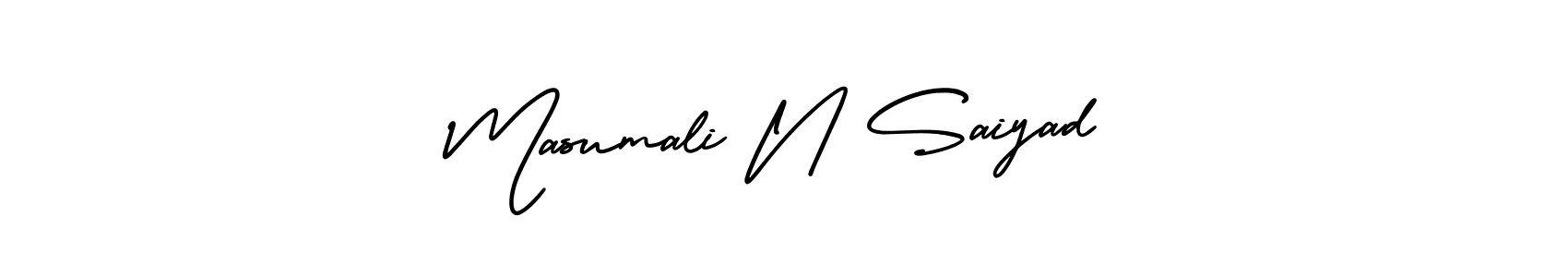 How to Draw Masumali N Saiyad signature style? AmerikaSignatureDemo-Regular is a latest design signature styles for name Masumali N Saiyad. Masumali N Saiyad signature style 3 images and pictures png