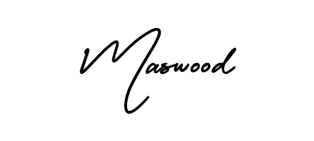 The AmerikaSignatureDemo-Regular signature style provides a bold statement for name Maswood. Designed for business owners, executives, and leaders. Maswood signature style 3 images and pictures png