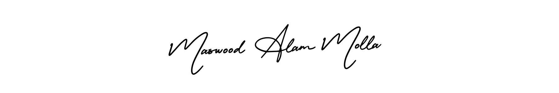 Similarly AmerikaSignatureDemo-Regular is the best handwritten signature design. Signature creator online .You can use it as an online autograph creator for name Maswood Alam Molla. Maswood Alam Molla signature style 3 images and pictures png