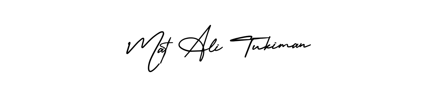 Design your own signature with our free online signature maker. With this signature software, you can create a handwritten (AmerikaSignatureDemo-Regular) signature for name Mat Ali Tukiman. Mat Ali Tukiman signature style 3 images and pictures png