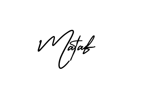 It looks lik you need a new signature style for name Mataf. Design unique handwritten (AmerikaSignatureDemo-Regular) signature with our free signature maker in just a few clicks. Mataf signature style 3 images and pictures png