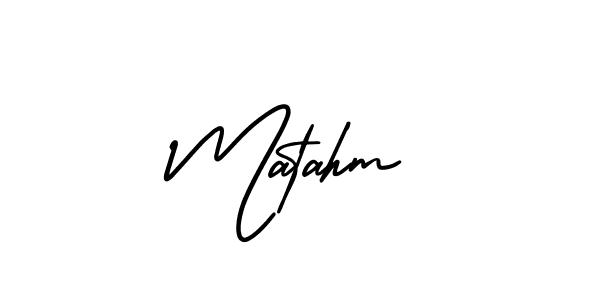 Make a beautiful signature design for name Matahm. With this signature (AmerikaSignatureDemo-Regular) style, you can create a handwritten signature for free. Matahm signature style 3 images and pictures png