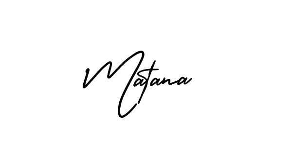 Matana stylish signature style. Best Handwritten Sign (AmerikaSignatureDemo-Regular) for my name. Handwritten Signature Collection Ideas for my name Matana. Matana signature style 3 images and pictures png