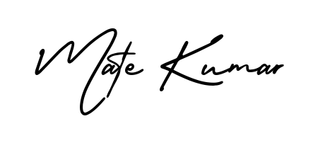 A timeless handwritten aesthetic for Mate Kumar. The AmerikaSignatureDemo-Regular font gives your signature a handcrafted feel with natural curves. Mate Kumar signature style 3 images and pictures png