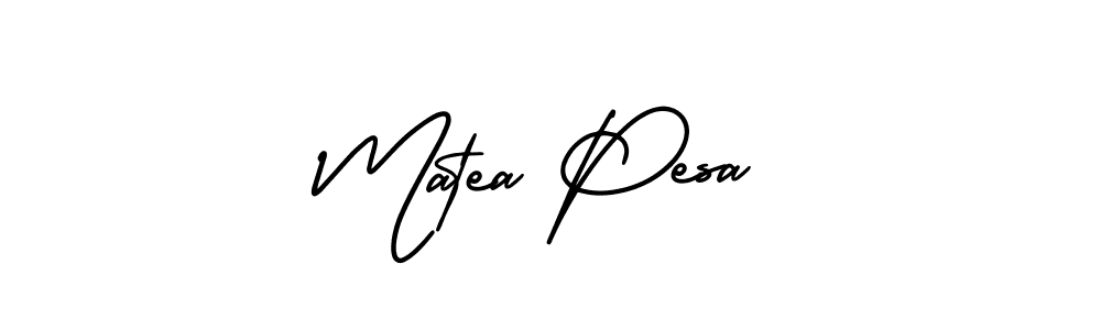 if you are searching for the best signature style for your name Matea Pesa. so please give up your signature search. here we have designed multiple signature styles  using AmerikaSignatureDemo-Regular. Matea Pesa signature style 3 images and pictures png