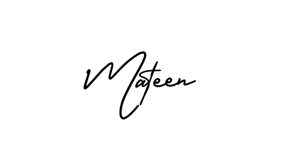 if you are searching for the best signature style for your name Mateen. so please give up your signature search. here we have designed multiple signature styles  using AmerikaSignatureDemo-Regular. Mateen signature style 3 images and pictures png